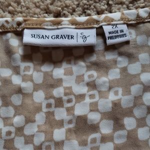 Susan Graver Tops - Susan graver geometric top 2x Susan Graver Tops - Susan graver geometric top 2x